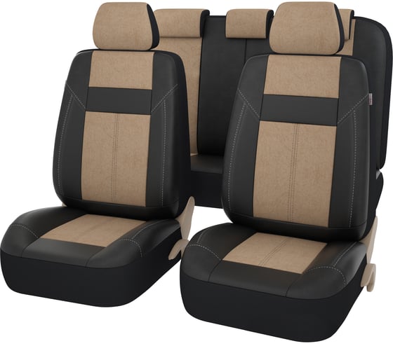 Изображение товара Чехлы PSV Absolute Next Черный Бежевый экокожа + велюр 128518