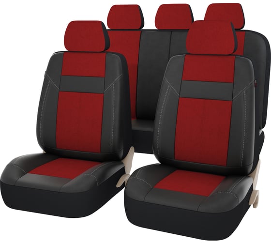 Изображение товара Чехлы PSV Absolute Next Черный Красный экокожа + велюр 126342