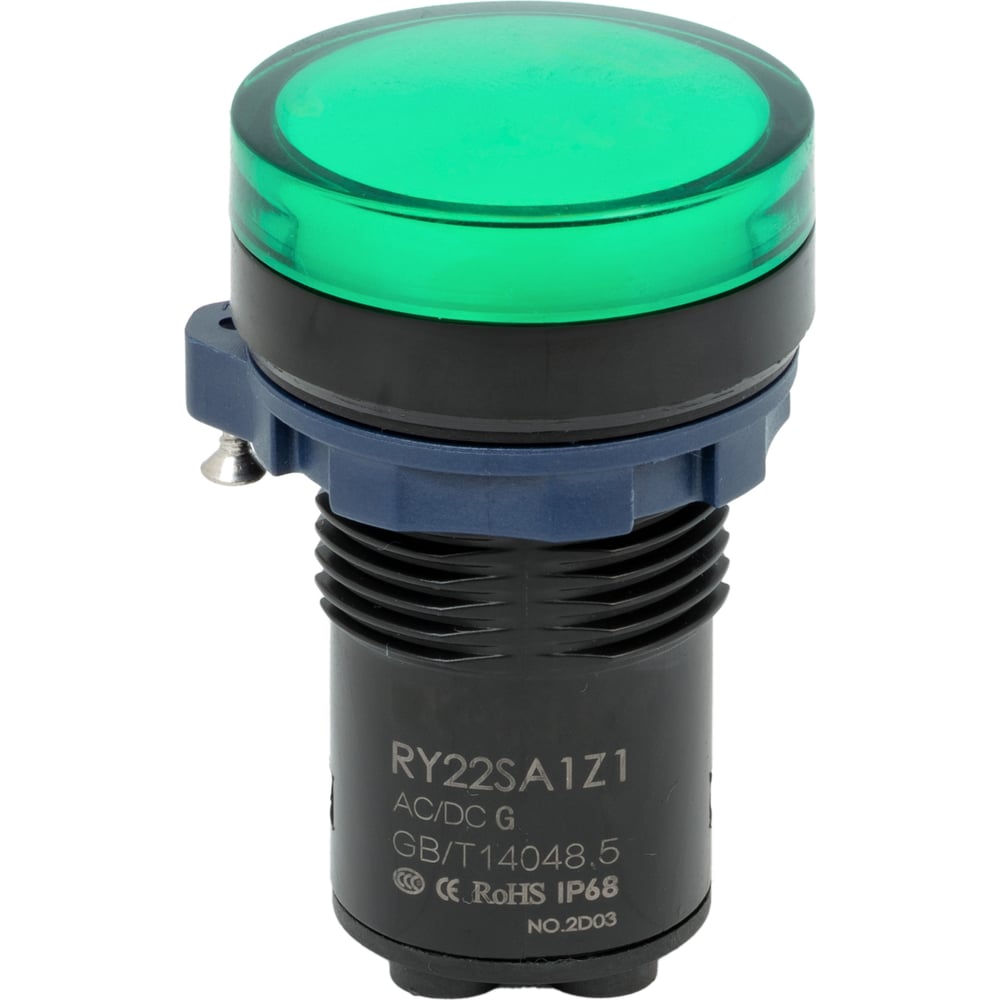 Изображение товара Световой индикатор CONTA зеленый рассеиватель 220V DC, пластик, 22 мм TA22SA1Z1-P/CG220V/PC 00-00011493