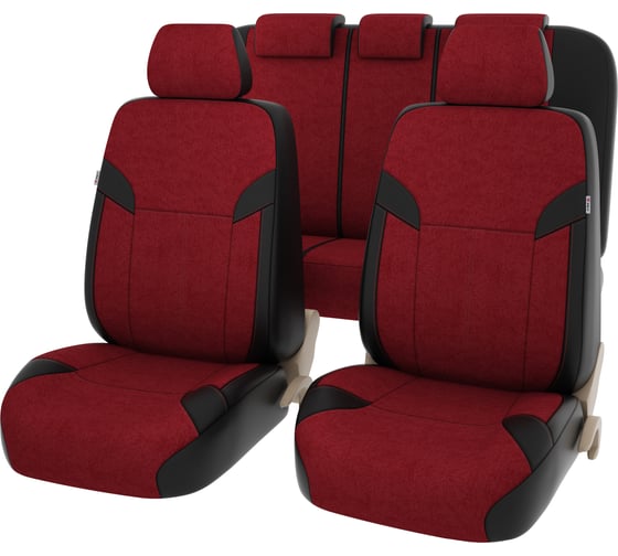 Изображение товара Чехлы PSV Amulet Next Черный Красный экокожа + велюр 131846