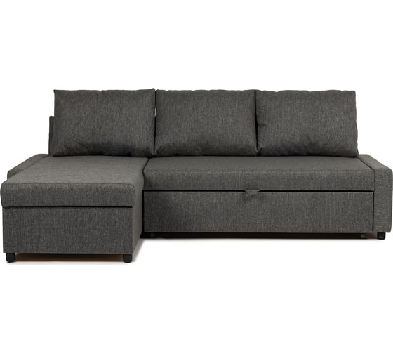 Изображение товара Угловой диван-кровать Траумберг Лайт серый рогожка дельфин двуспальный, Divan24 70310409