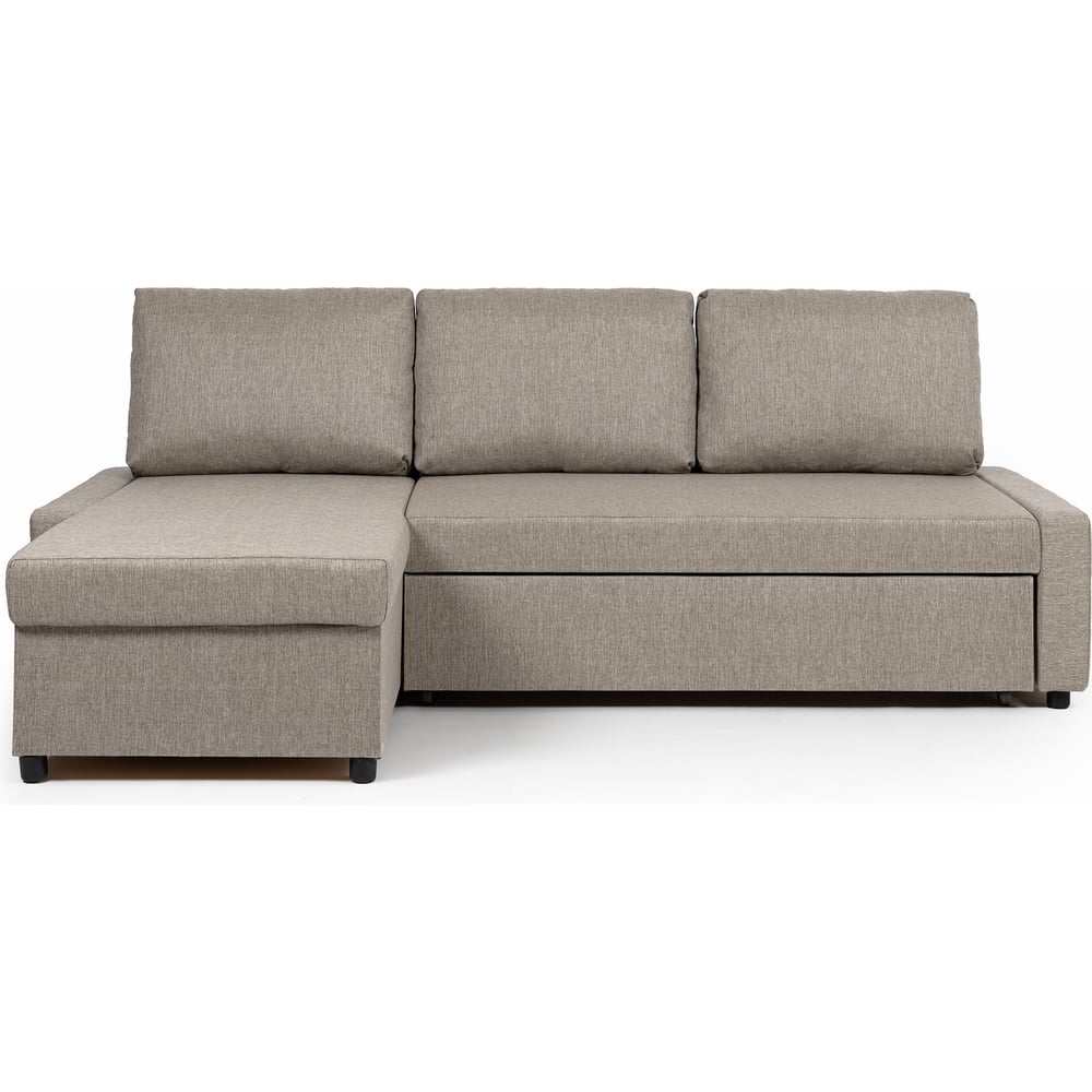 Изображение товара Угловой диван-кровать Траумберг Лайт бежевый рогожка дельфин двуспальный, Divan24 70310385