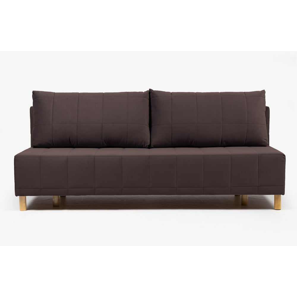 Изображение товара Диван-кровать Бонавентура, велюр шоколадный, механизм Еврокнижка 195x77x73 см, Divan24 70310389