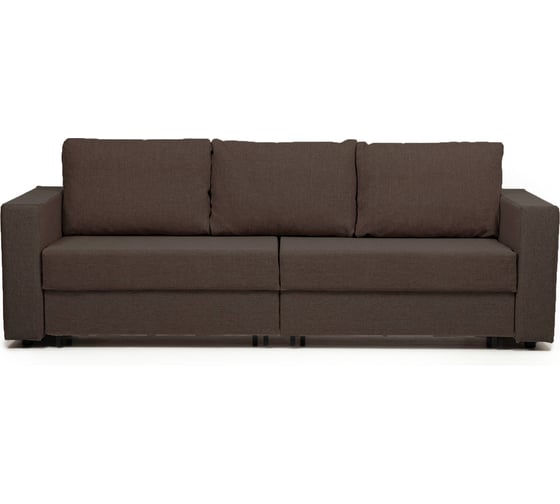 Изображение товара Диван-кровать Аликанте раскладной двуспальный еврокнижка, кофейный рогожка, Divan24 77400197