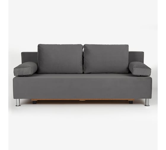 Изображение товара Диван кровать Морис Комфорт темно-серый, велюр, двуспальный, раскладной, для дома Divan24 77400091