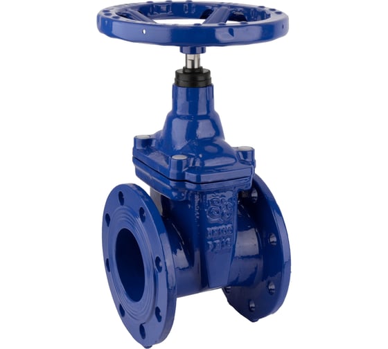 Изображение товара Задвижка с обрезиненным клином RUSHWORK РАШВОРК DN100, PN16, корпус - GJS-500-7 (GGG50), клин - GJS-500-7 (GGG50), уплотнение - EPDM, Ф/Ф, штурвал 101-100-16