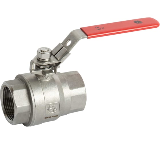 Изображение товара Кран шаровой полнопроходной RUSHWORK РАШВОРК DN025, PN63, корпус - CF8M, шар - AISI316, уплотнение шара - PTFE, ВР/ВР, двухсоставной, рукоятка-рычаг 7014-025-63