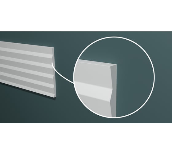 Изображение товара Стеновой молдинг (панель) Decor-Dizayn "Грани" ударопрочная, влагостойкая, под покраску 150Х10Х2000мм DD903