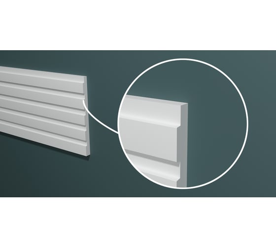 Изображение товара Стеновой молдинг (панель) Decor-Dizayn "Грани" ударопрочная, влагостойкая, под покраску 150Х10Х2000 мм DD904