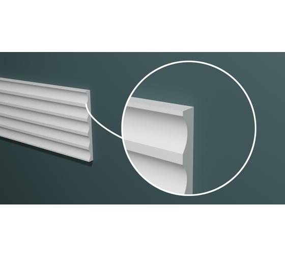 Изображение товара Стеновой молдинг (панель) Decor-Dizayn "Грани" ударопрочная, влагостойкая, под покраску 130Х10Х2000 мм DD902