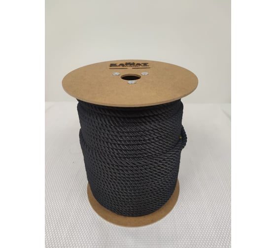 Изображение товара Канат полипропиленовый мультифиламентный ОАО КАНАТ ППМФТ тросовой свивки, 3-прядный, диаметр 8 мм, катушка, 100 м 6010030008