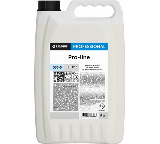 Изображение товара Универсальный низкопенный моющий концентрат PRO-BRITE PRO-LINE 5 л 036-5