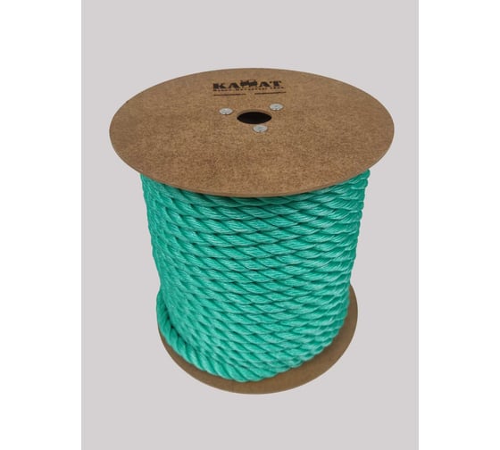 Изображение товара Полистиловый канат ПСТ ОАО КАНАТ ø16мм,, тросовой свивки 3-прядный, шайба, 100м 3010030016