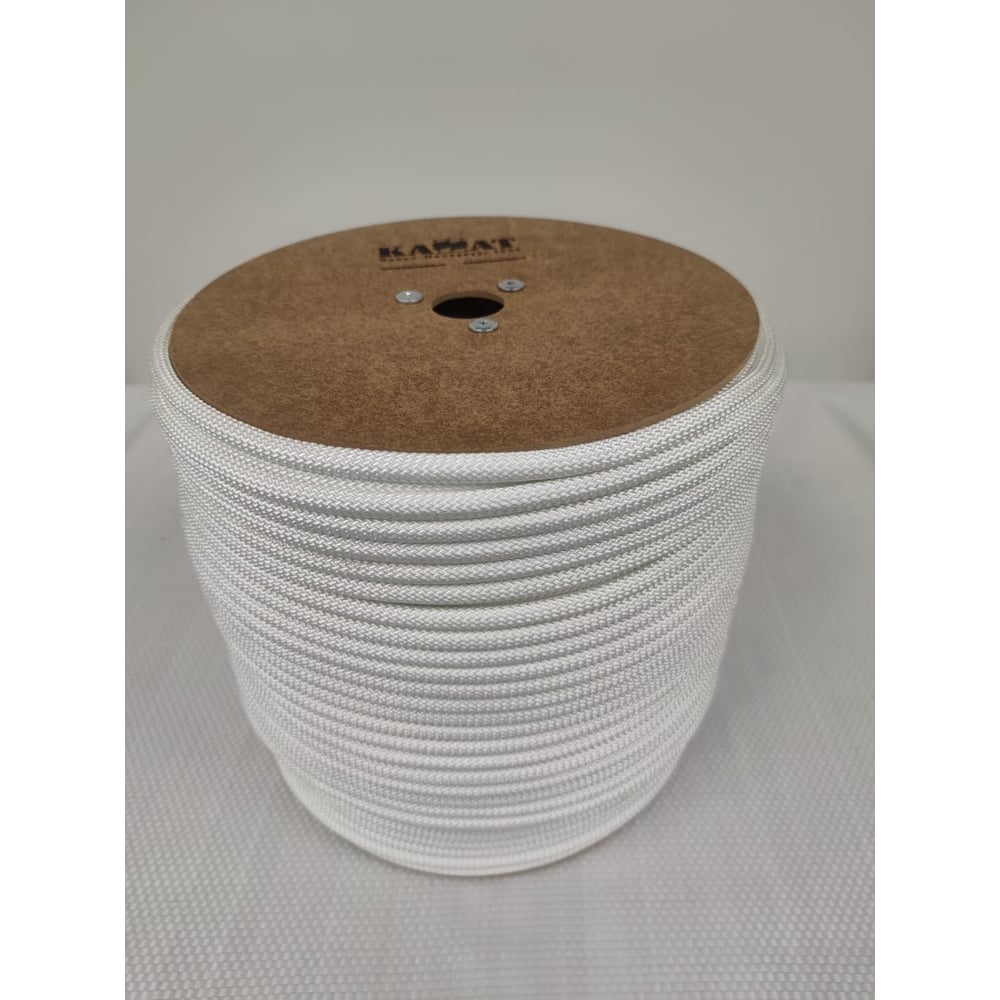 Изображение товара Полиамидный шнур ОАО КАНАТ ШППл-24 14 мм, 100 м, белый, прочный и долговечный