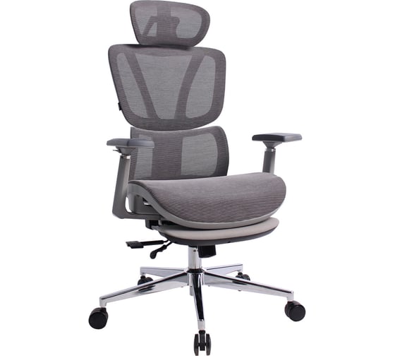 Изображение товара Кресло PREMIUM Evolution ER-700, подножка, слайдер, синхромеханизм, сетка, серое, BRABIX 532948