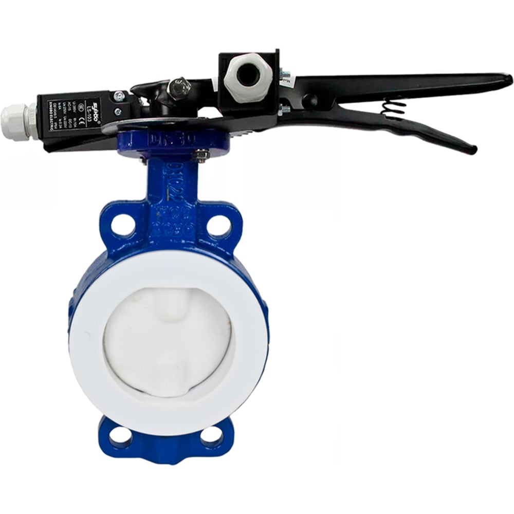 Изображение товара Затвор DN.ru WCB-WCB-PTFE-PTFE-Fb-H Ду50 Ру16 с PTFE и рукояткой Изображение товара Затвор DN.ru WCB-WCB-PTFE-PTFE-Fb-H Ду50 Ру16 с PTFE и рукояткой