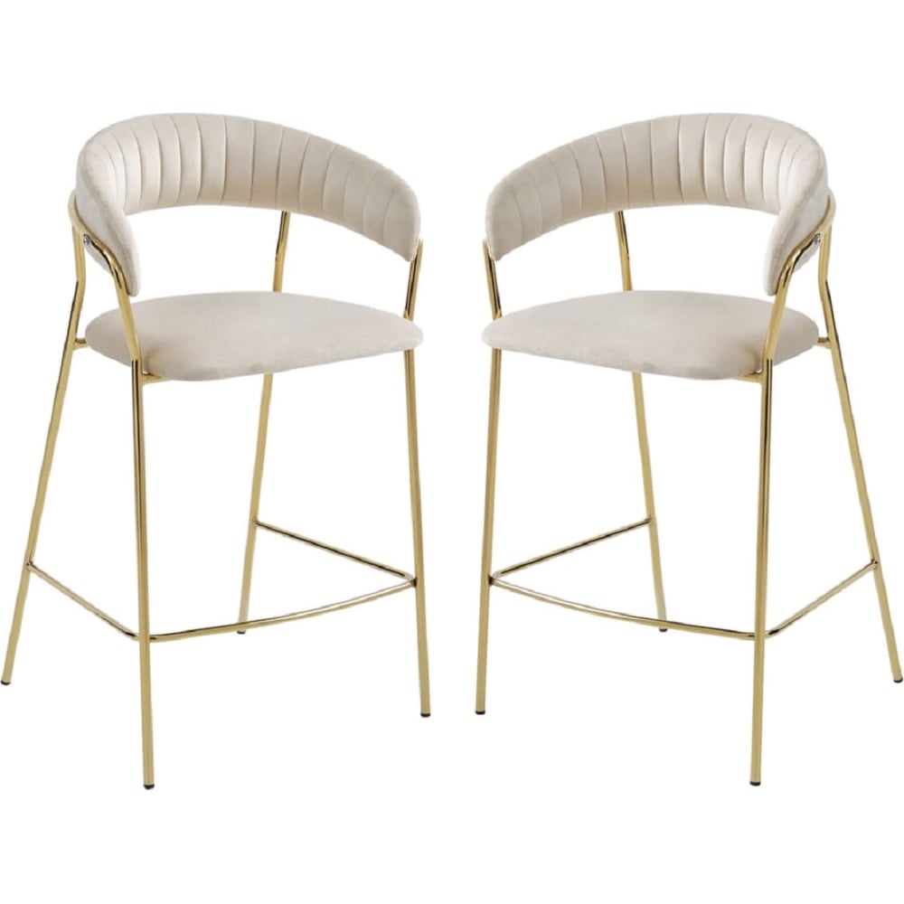 Стул барный Hesby Nexus Refuge (комплект 2 шт.) бежевый, золотой HSBI_BC114_beige_2