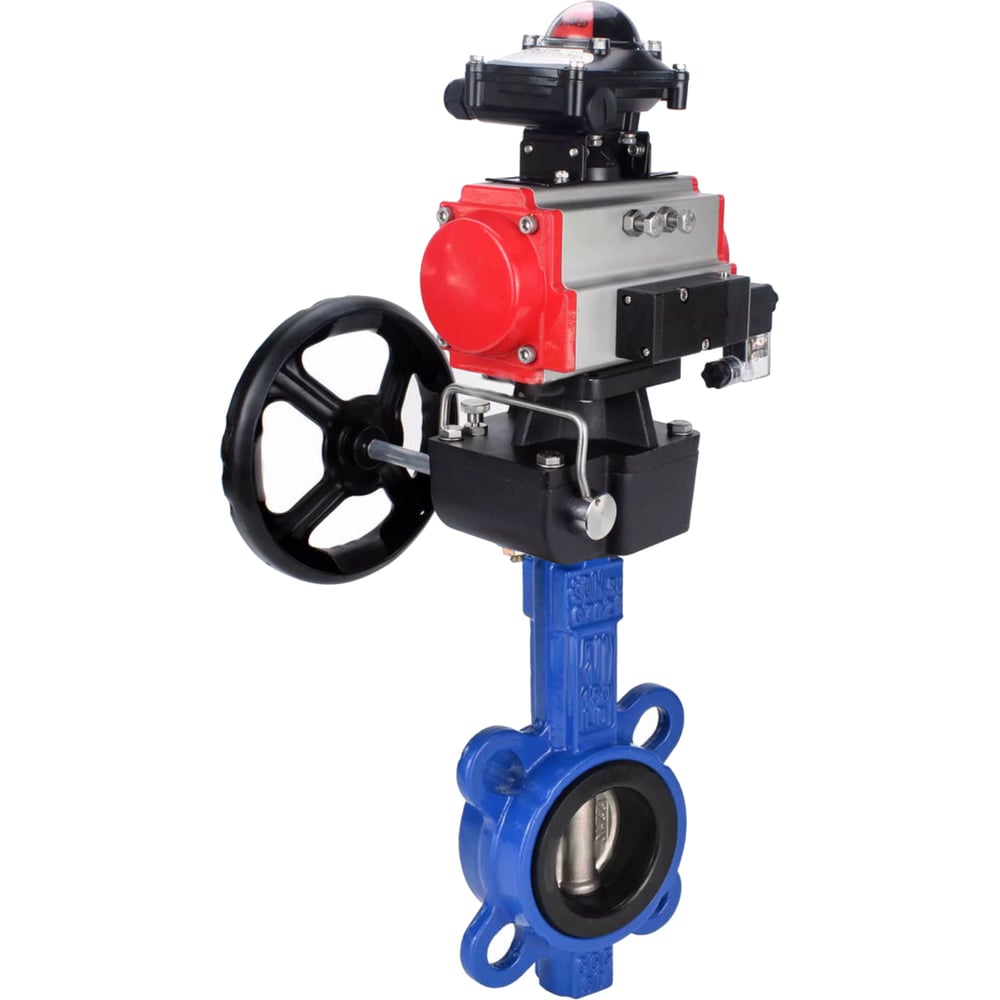 Изображение товара Затвор DN.ru GGG50-316L-EPDM Ду50 Ру16 пневмопривод дисковый