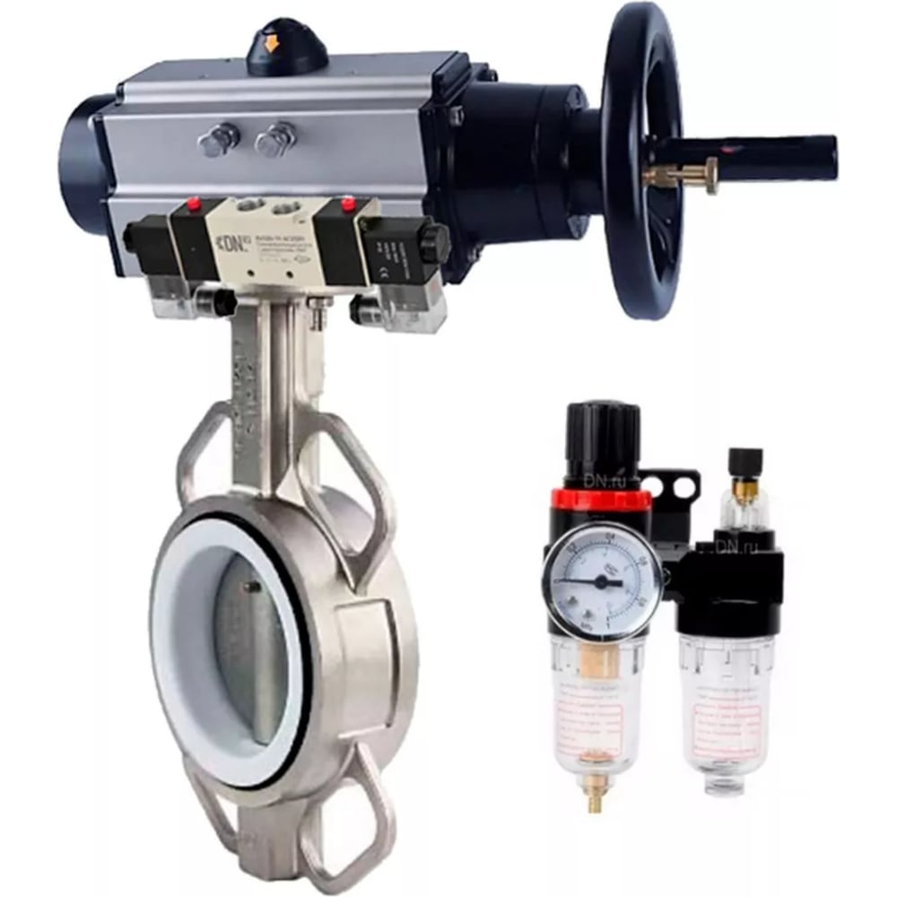 Изображение товара Затвор DN.ru 304-304-PTFE-2W-Fb, Ду150, Ру16
