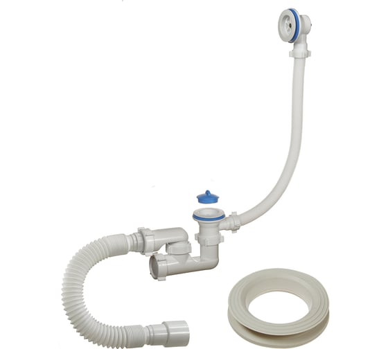 Изображение товара Сифон для ванны ORIO 1 1/2х40, регулируемый, с пластиковой решеткой D-70 мм А-60089