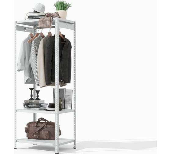 Изображение товара Стеллаж металлический ГТС ТС Лайт ВЕШАЛКА, 1800x700x500 полки: 3 шт. металл 99-180070503