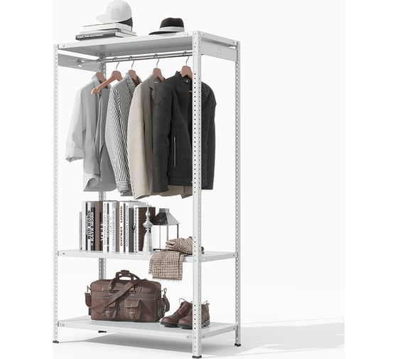 Изображение товара Стеллаж металлический ГТС ТС Лайт ВЕШАЛКА, 1800x1000x500 полки: 3 шт. металл 99-180010503