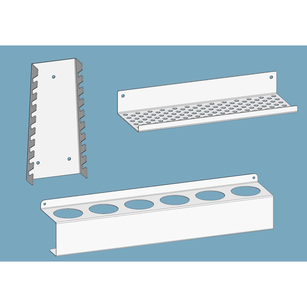 Изображение товара Комплект держателей для инструментов Parallax настенный белый малый набор из 3 предметов