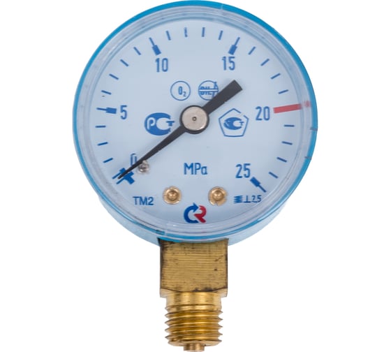 Изображение товара Манометр кислородный Инсвартех 25МПа 12*1.5 IST0302