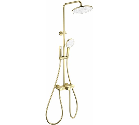 Изображение товара Душевая система с термостатом Wonzon & Woghand Брашированное золото WW-B4113-BG