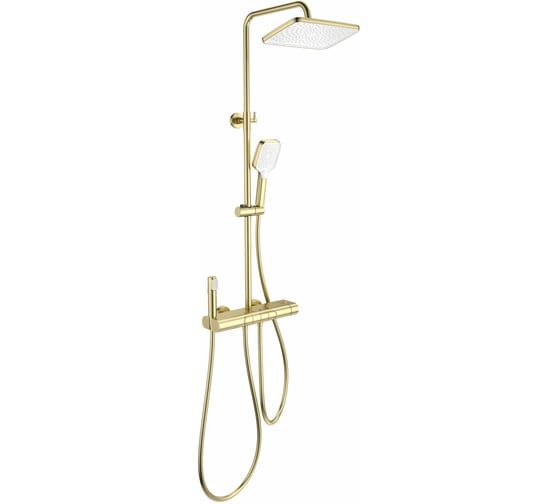 Изображение товара Душевая система с термостатом Wonzon & Woghand Брашированное золото WW-B4129-BG