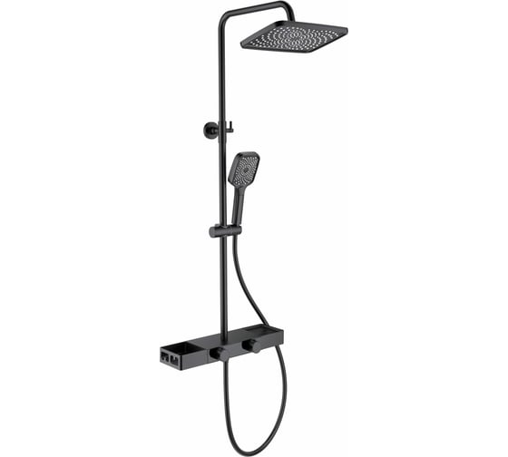Изображение товара Душевая система с термостатом Wonzon & Woghand Черный матовый WW-B3552-MB