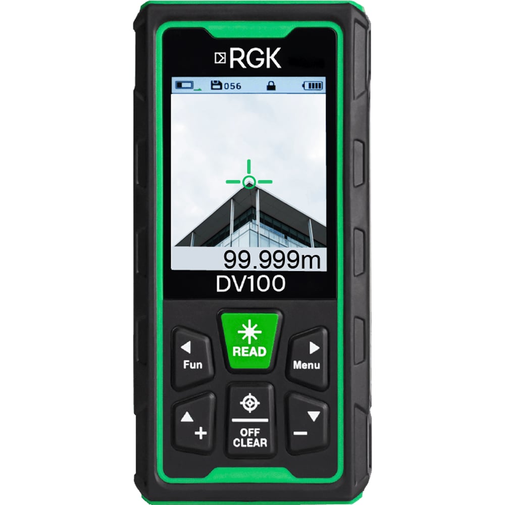 Изображение товара Дальномер RGK DV100 лазерный с дальностью 100 м и зелены луч