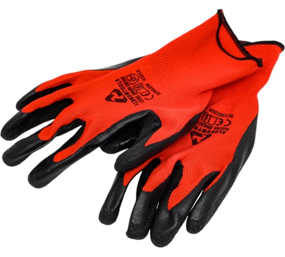 Изображение товара Перчатки рабочие ALUKOMTOOLS полиамидные, с покрытием из латекса, обливные размер 9/L 8868