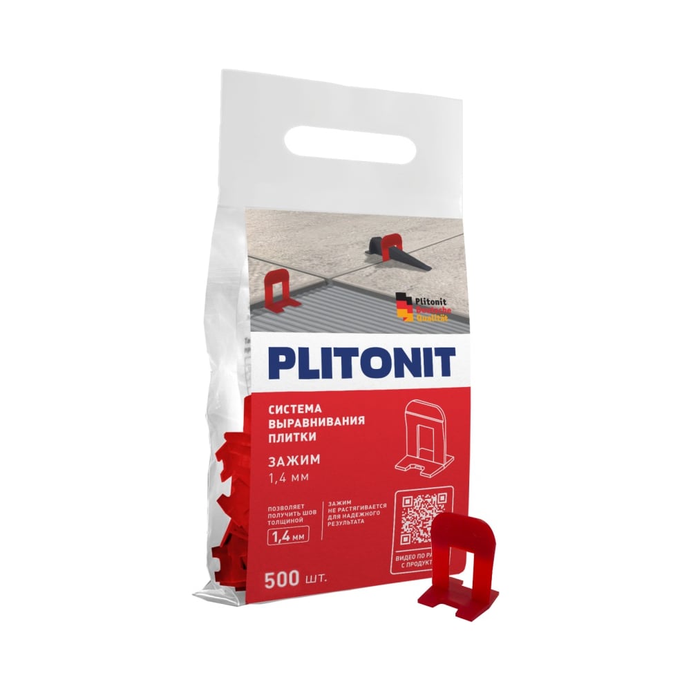 Изображение товара Система выравнивания плитки PLITONIT зажим SVP-PROFI 1.4 мм 500 шт. Изображение товара Система выравнивания плитки PLITONIT зажим SVP-PROFI 1.4 мм 500 шт.