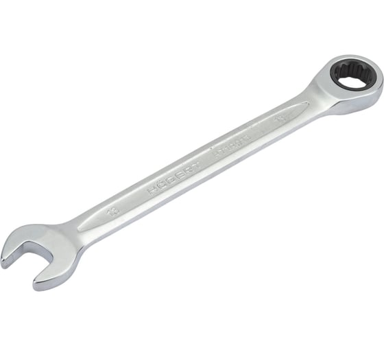 Изображение товара Комбинированный ключ HOEGERT TECHNIK трещоточный, 13 мм, 72T, сталь CrV HT1R013