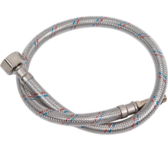 Изображение товара Подводка для смесителя Damento с нержавеющим оплетением, в ПВХ оболочке, 1/2", М10, 60 см, длинная 003850