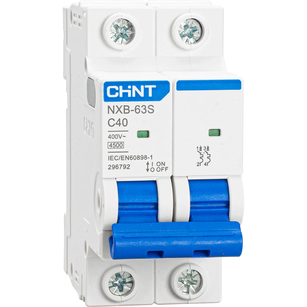 Автоматический выключатель CHINT NXB-63S 2P 40А 4.5kA характеристика C R 296792