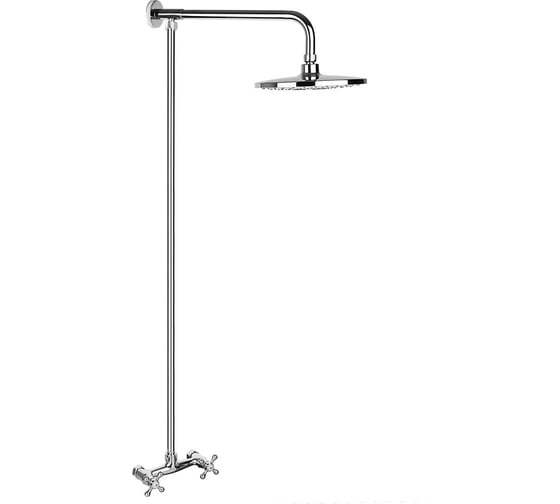 Изображение товара Душевая система со смесителем СоюзКран керамические кран-буксы 1/2, цинк, верхний душ 1 режим, хром, тип 1 546-053