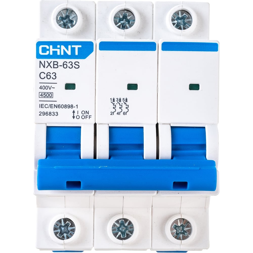 Автоматический выключатель CHINT выключатель автоматический модульный 3п c 6а 6ка ва47 60m iek mva31 3 006 c