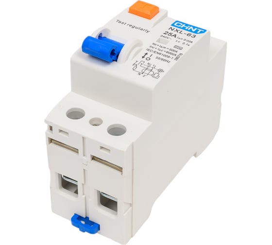 Изображение товара Устройство защитного отключения CHINT NXL-63 6kA 1P+N 25A 30mA A 280716