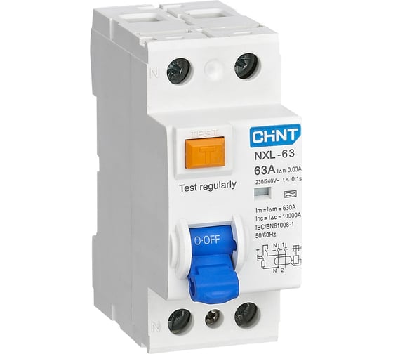 Изображение товара Устройство защитного отключения CHINT NXL-63 6kA 1P+N 40A 30mA A 280718