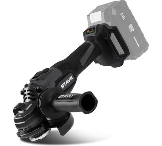 Изображение товара Машина углошлифовальная аккумуляторная Ставр (УШМ), 18V UNI-M, BL, 125 мм, с тормозом диска и с защитой от заклинивания Stavr SAG 18BL-125V, 9020700076