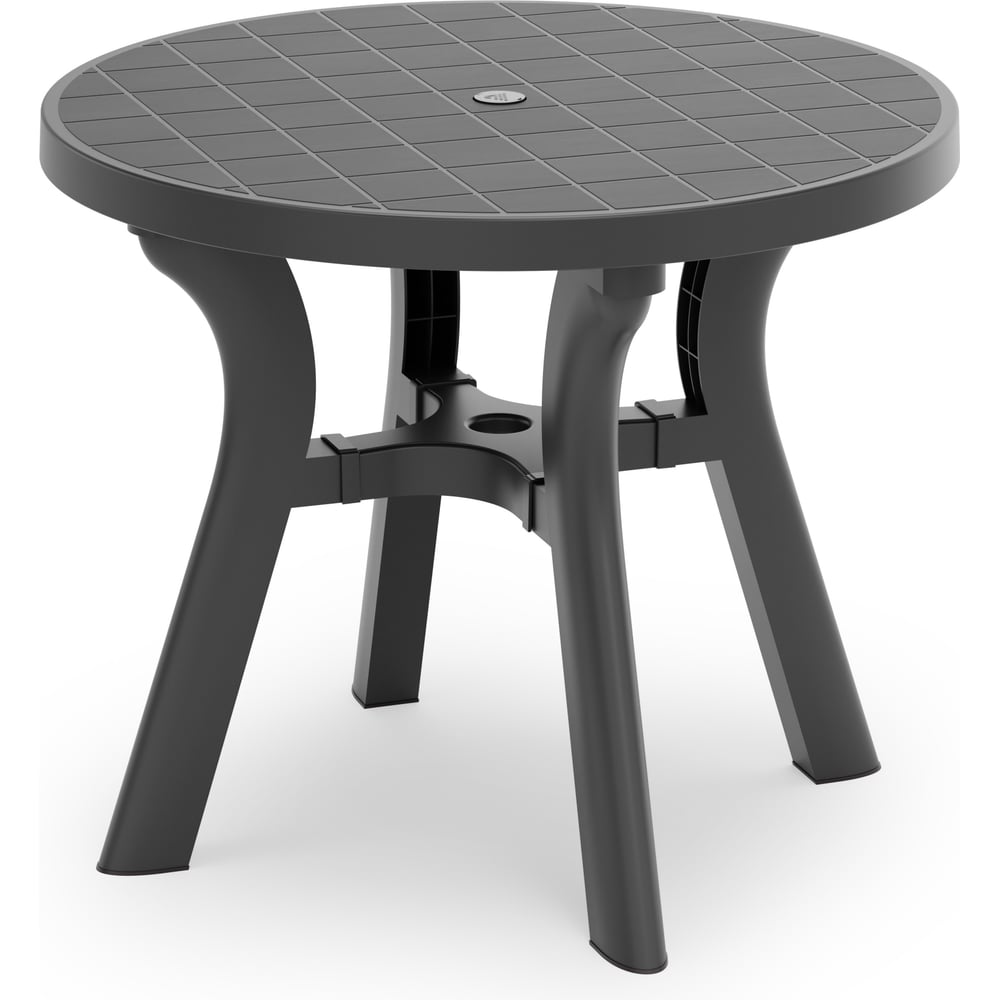 Изображение товара Круглый складной стол Альтернатива Атлант 900 мм графит для дома и офиса