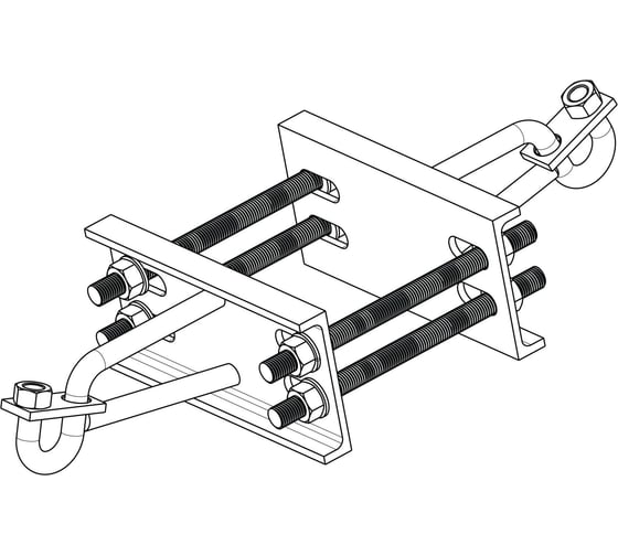 Изображение товара Крюк двойной для железобетонных стоек СВ ЭНЕРВИК /ENSTO SOT142.2R (1 шт.) SOT142.2R-1