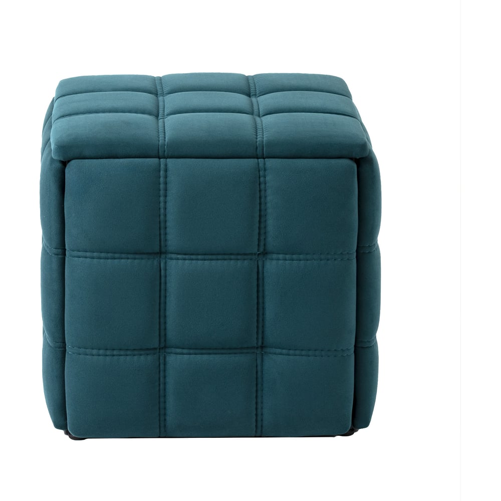 Изображение товара Пуф-трансформер Divan24 5 в 1 зеленый велюр 50x50x53 см