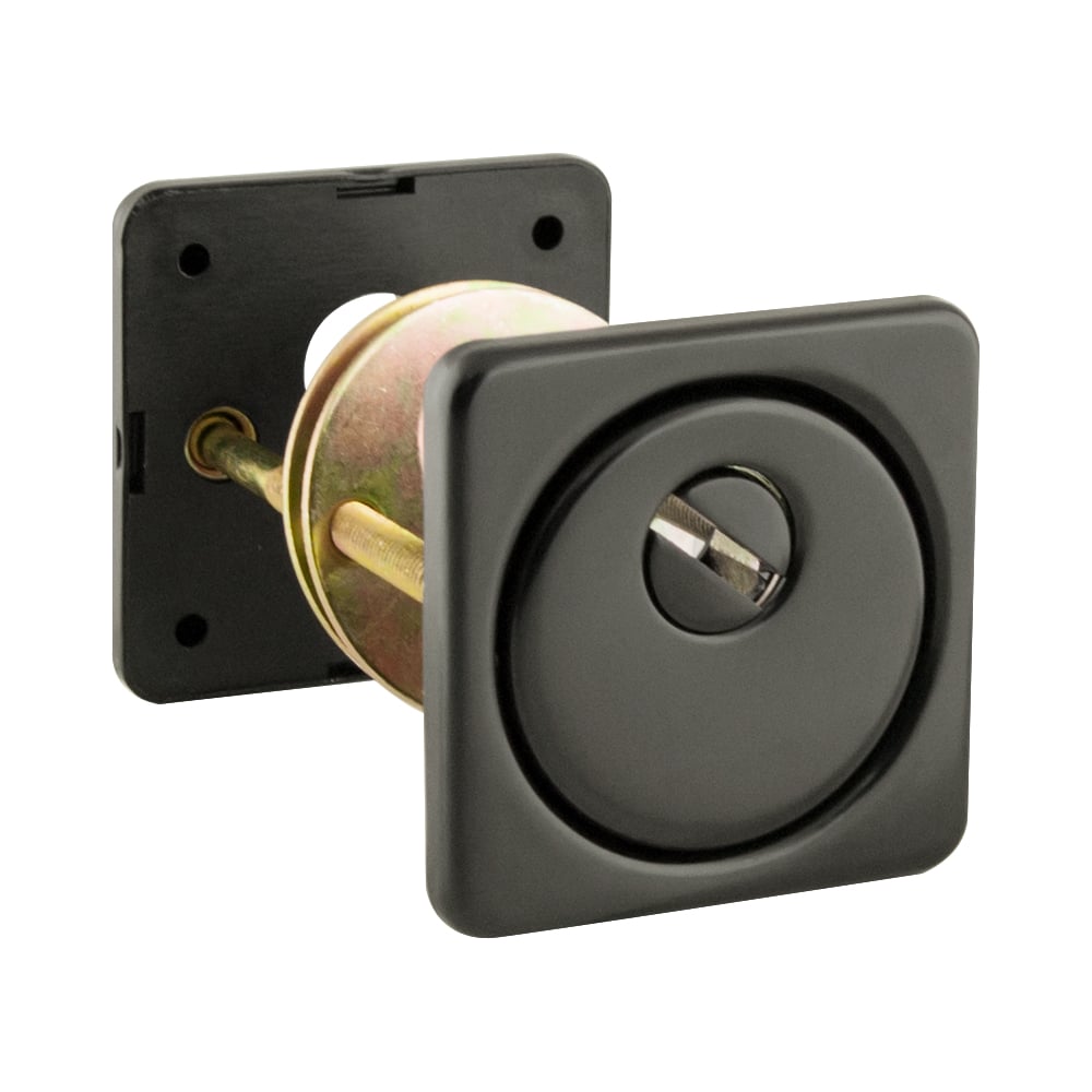 Изображение товара Броненакладка CRIT для евроцилиндра, закаленная сталь, черная, Конфетти