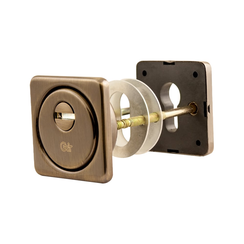 Изображение товара Броненакладка CRIT БнЦ-К26/12-Бр 05246 для евроцилиндра бронзовая