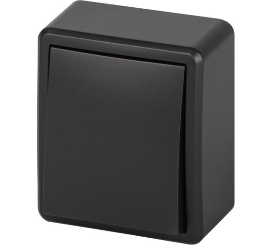 Изображение товара Выключатель ЭРА Эксперт 11120205 с подсветкой, IP20, 10АХ250В ОУ, антрацит Б0063044