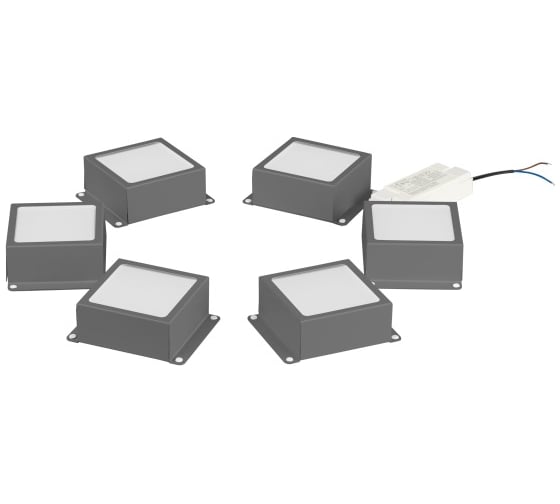 Изображение товара Светильник светодиодный ЭРА SPO64634KS6 36Вт, 4000К 3420Лм, грильято, 100x100, домино, металлик, 6 кубиков Б0062991