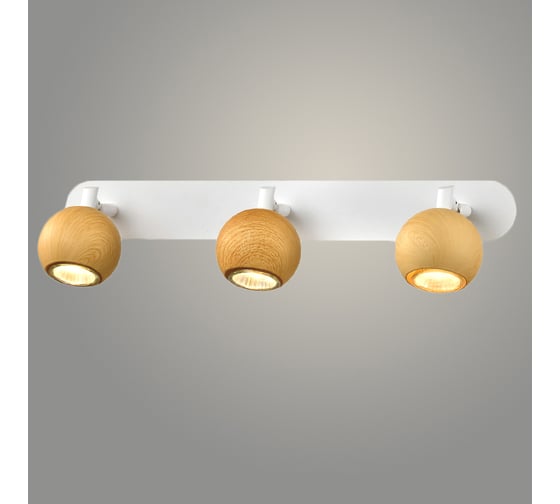 Изображение товара Спот РОСТОК 22000/3 WOOD+WT дерево/белый 3x25W GU10 h115, WAN23 988033885